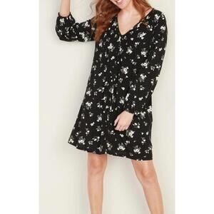Old Navy Button-Front Floral Swing Dress Bohemian Women's S